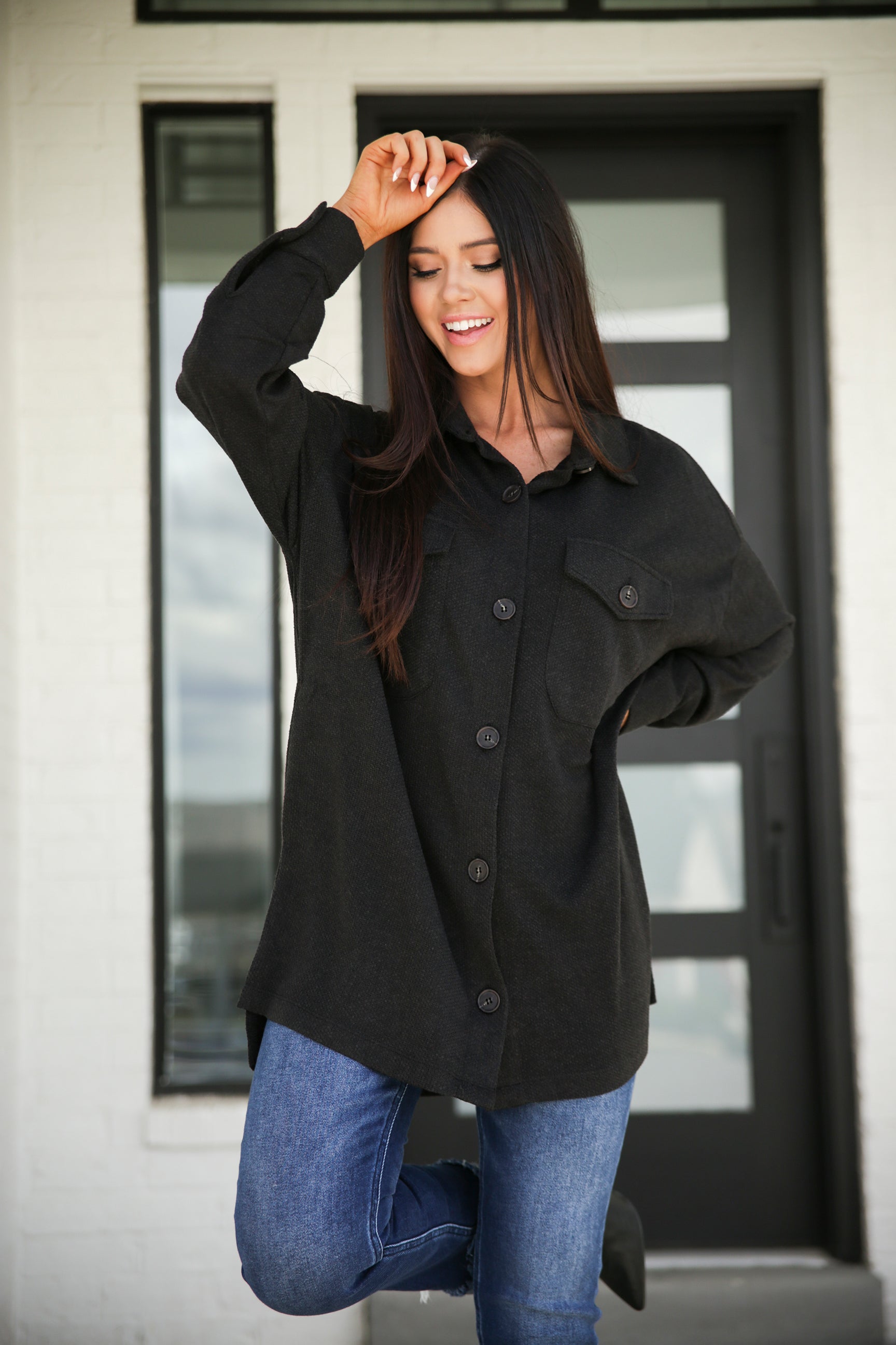 Jacquard Shacket – The Obsessions Boutique - Main Image