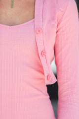 Ribbed Cardigan and Dress Set