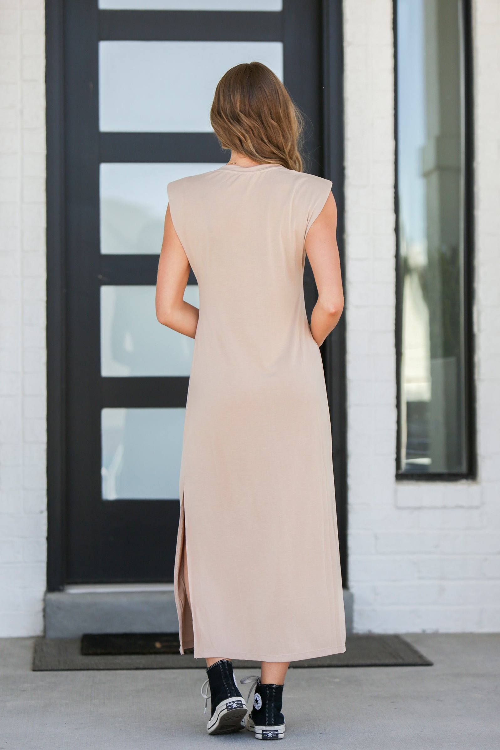 Shoulder Pad Midi Dress The Obsessions Boutique Shoulder Pad Midi Dress The Obsessions Boutique